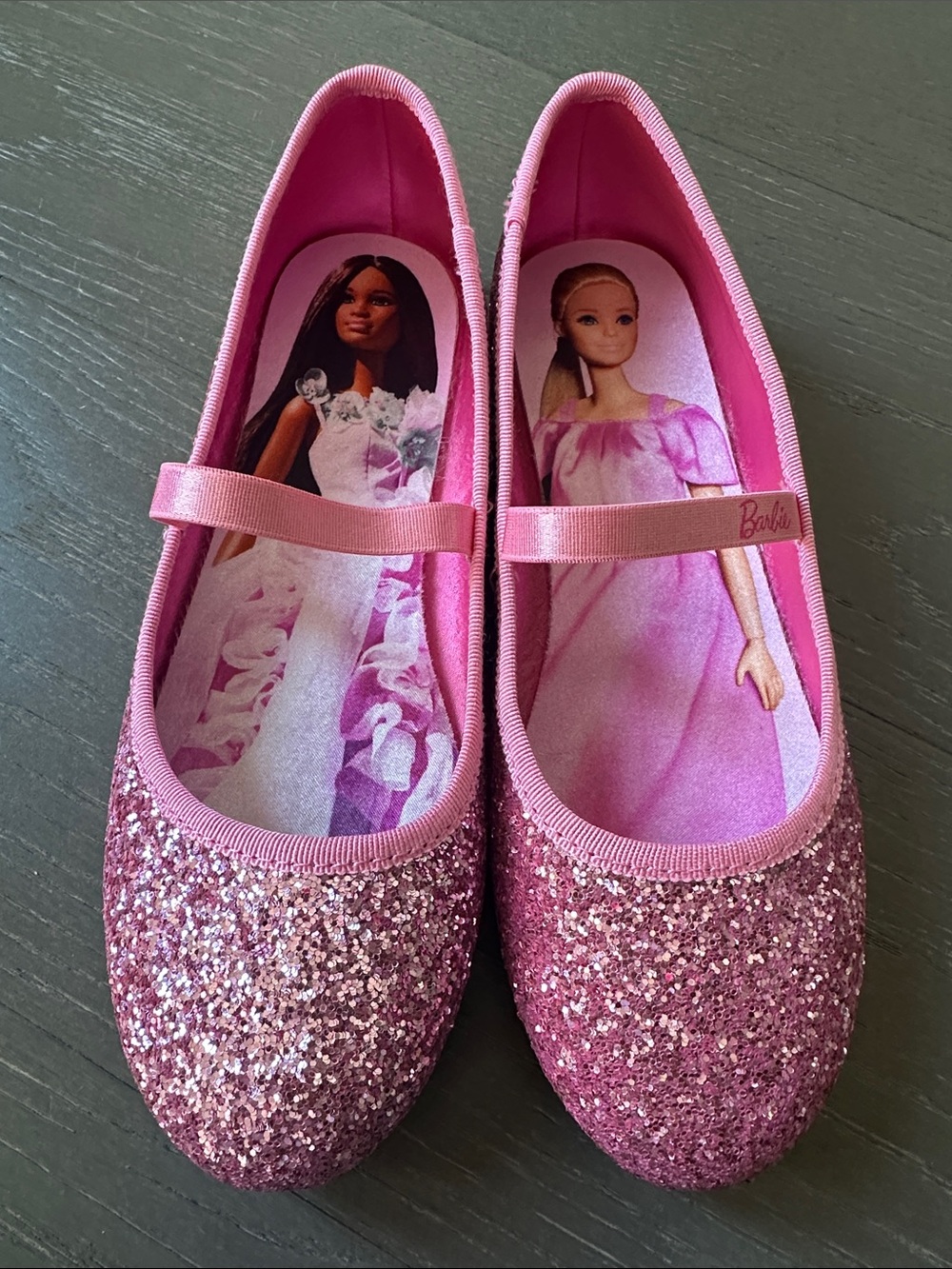 H&M Barbie Glitter Flats Size 2.5